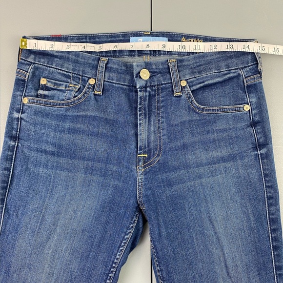 74AMK Blair The Ankle Skinny Blue Denim Jeans Frayed Hem Wms sz 26 - Picture 7 of 11